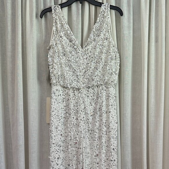 Adrianna Papell Beaded Bridal Jumpsuit - Picture 3 of 5